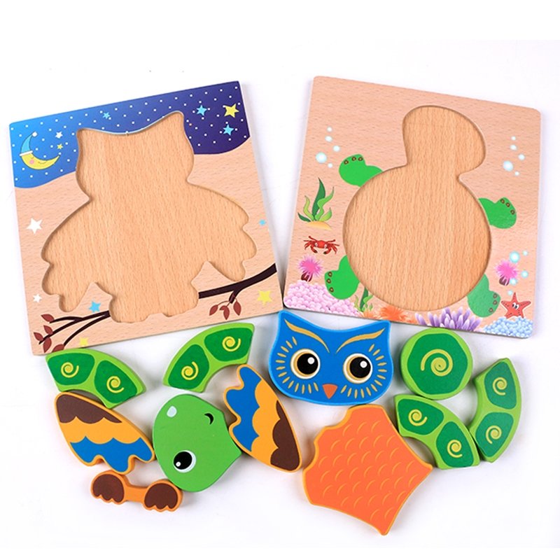 🔥Hot selling wooden animal puzzles educational toy for toddlers🧸 - ToysStars