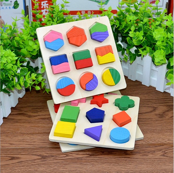 Top Christmas toys Colorful Wooden Puzzle Montessori toys toddlers - ToysStars