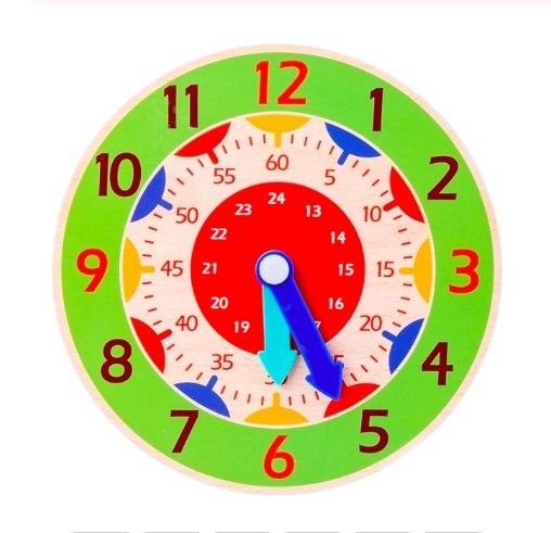 ⏰ Montessori Learning Wooden Clock Toy - ToysStars