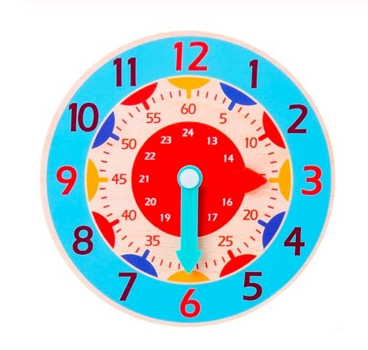 ⏰ Montessori Learning Wooden Clock Toy - ToysStars