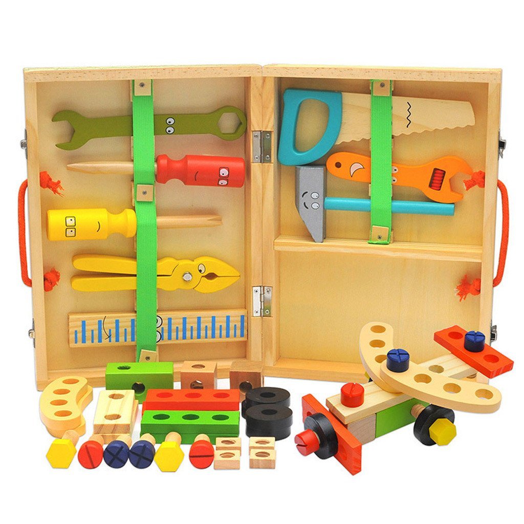 Top Christmas toys kids wooden simulation repair kit Montessori Toys for kids - ToysStars