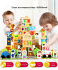 Top Christmas toys kids Premium Colorful Wooden Construction Building - ToysStars